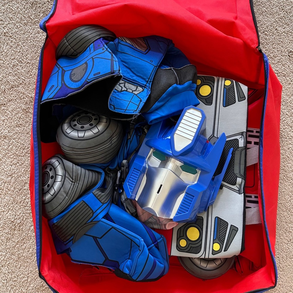 Disguise Transformers Optimus Prime Converting Costume Kids Halloween M 8-10 - Picture 9 of 15